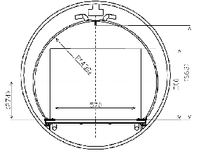 チャンバ内寸法図